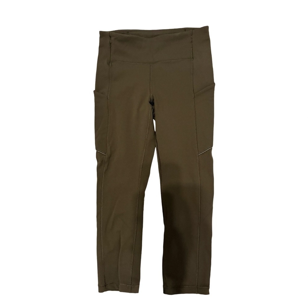 Lululemon Olive Green Speed Up Crop 21 Size 4